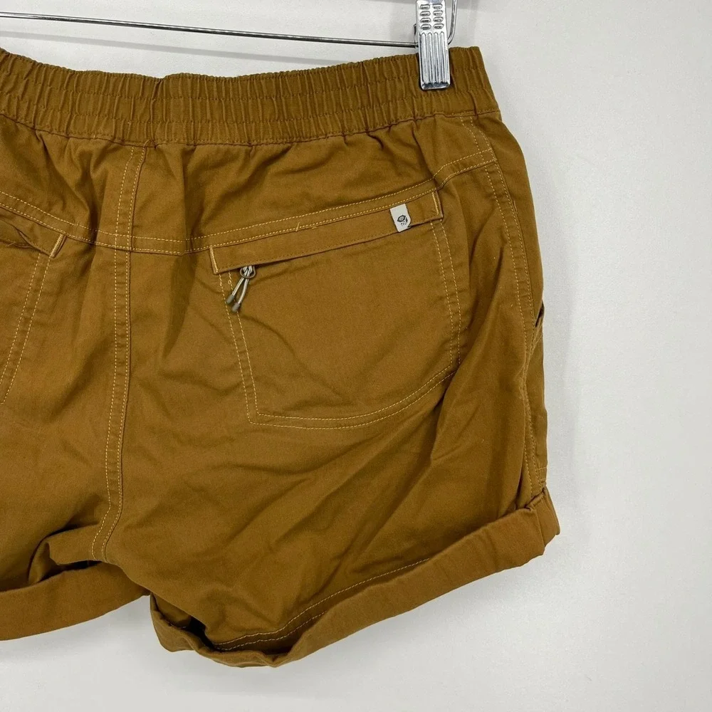 Mountain Hardwear Shorts Women's Size 2 Beige Cuffed‎ Pockets Outdoors Hiking